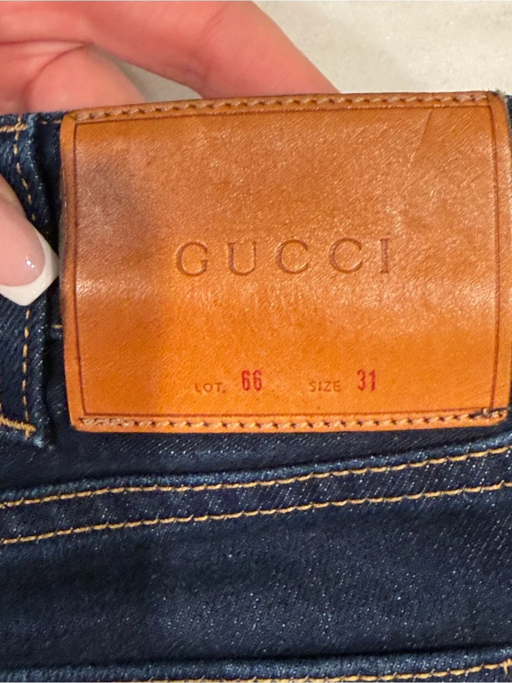 Authentic Gucci Tiger Embroidered Jeans  Size 31 Made in Italy RARE🐅